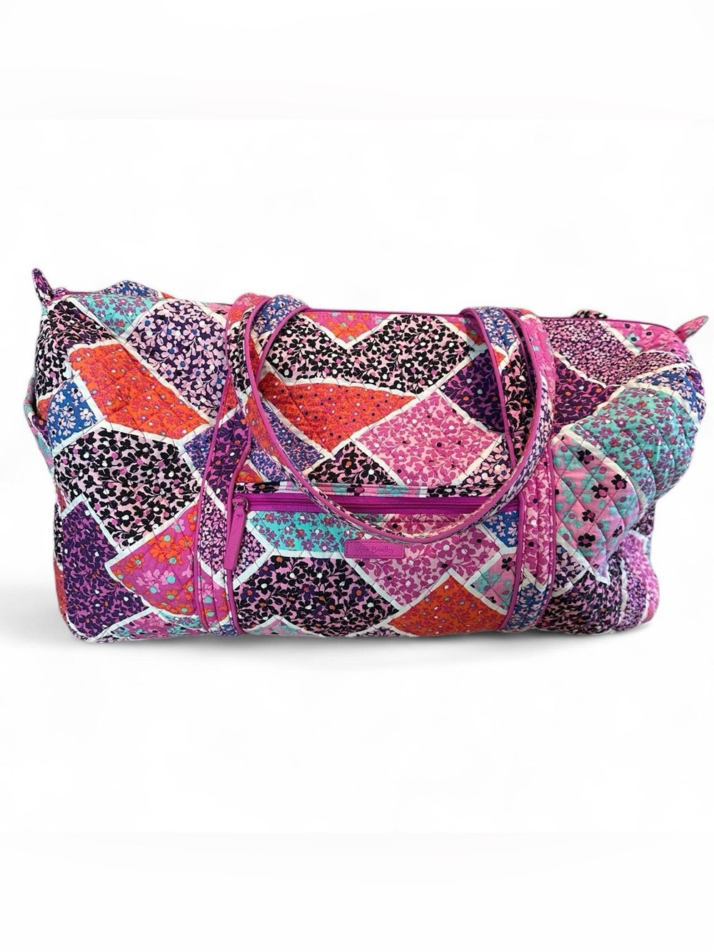 Vera Bradley Modern Medley Pink & Purple Patchwork Travel Duffel